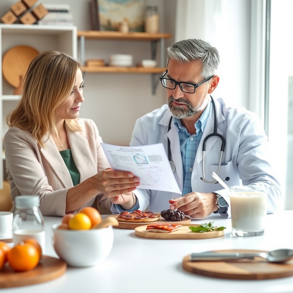 Doctor reviewing sperm donor test results.