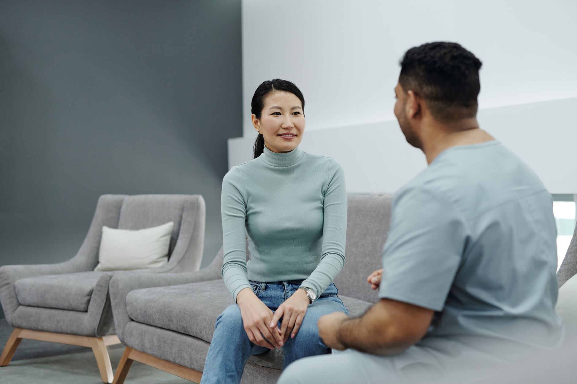 Doctor providing follow-up care after miscarriage