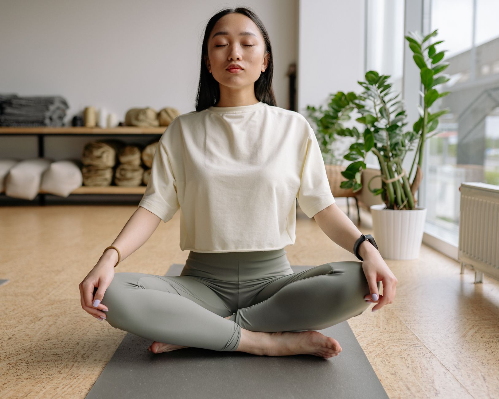 Mindful breathing exercise for moms