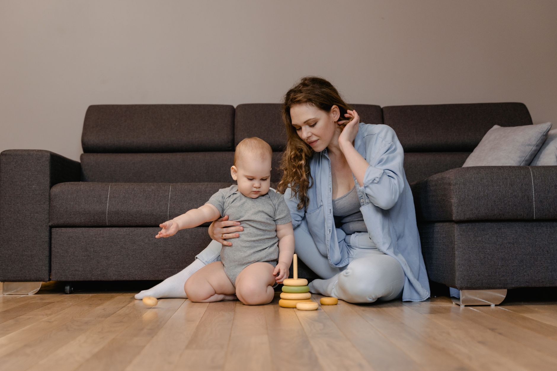 New mom feeling supported postpartum