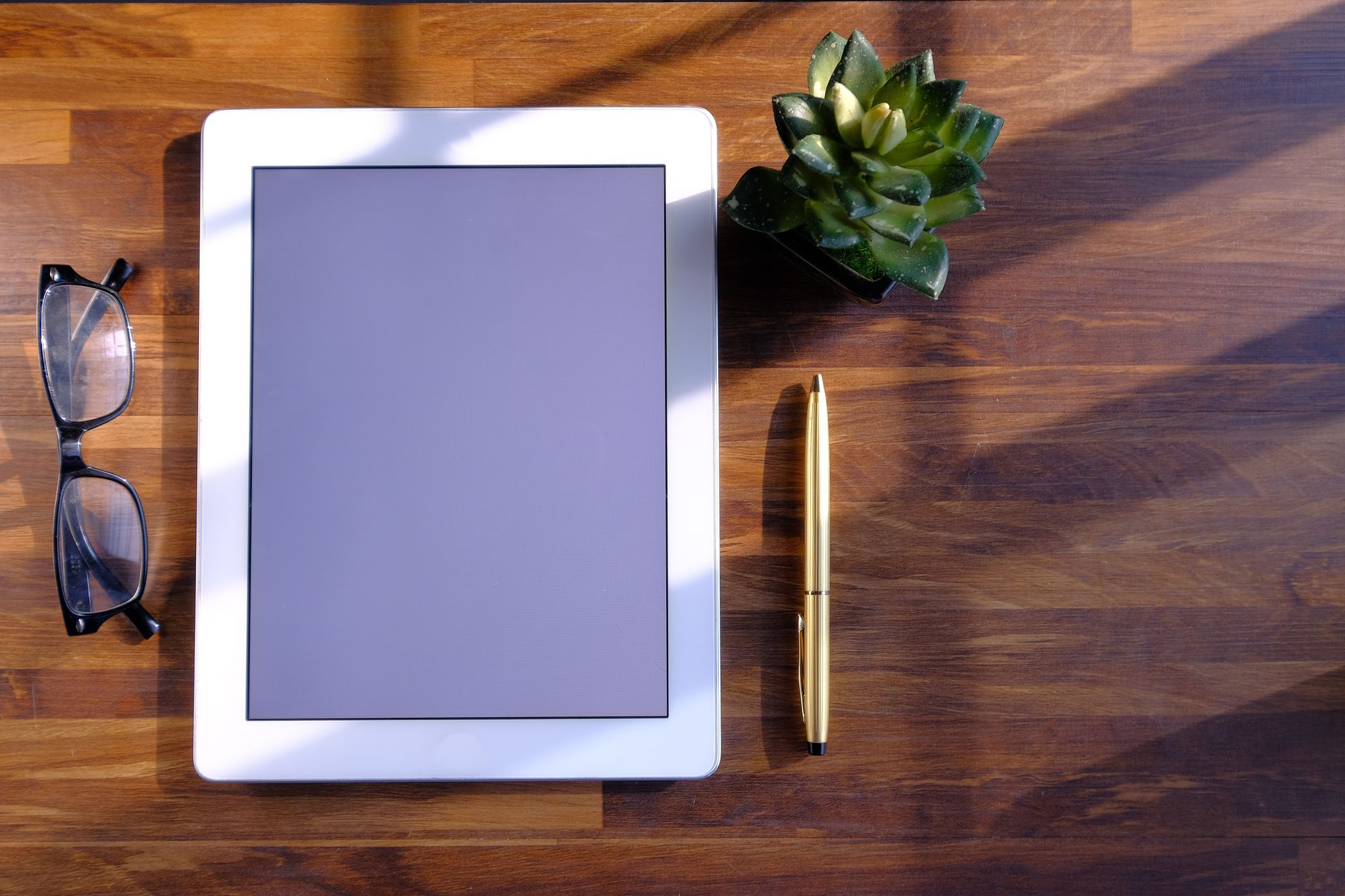 A tidy nursery table with a baby diary, a soft pastel pen, and a digital tablet displaying a diaper‑tracking spreadsheet