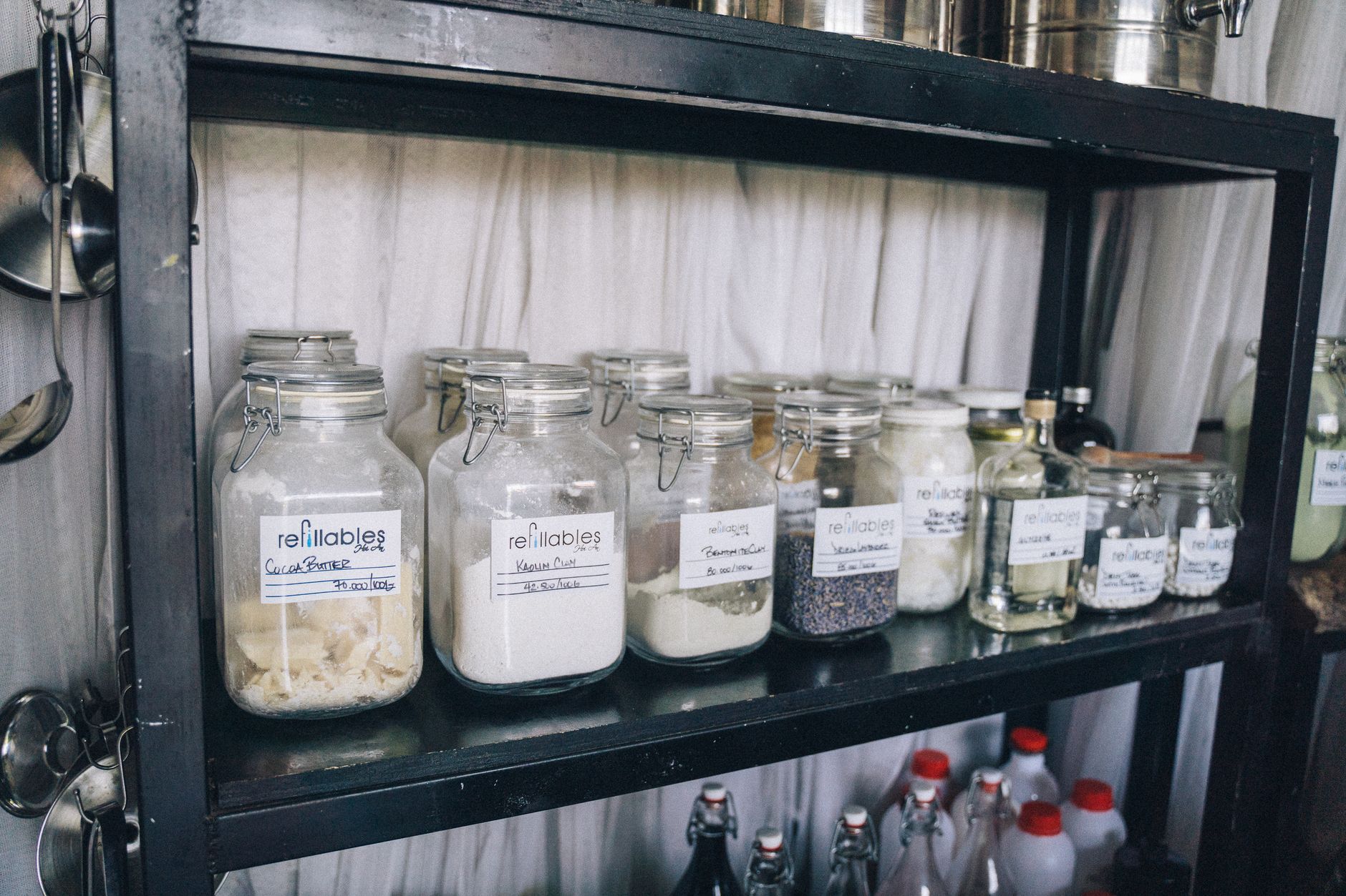 Supplements on a shelf