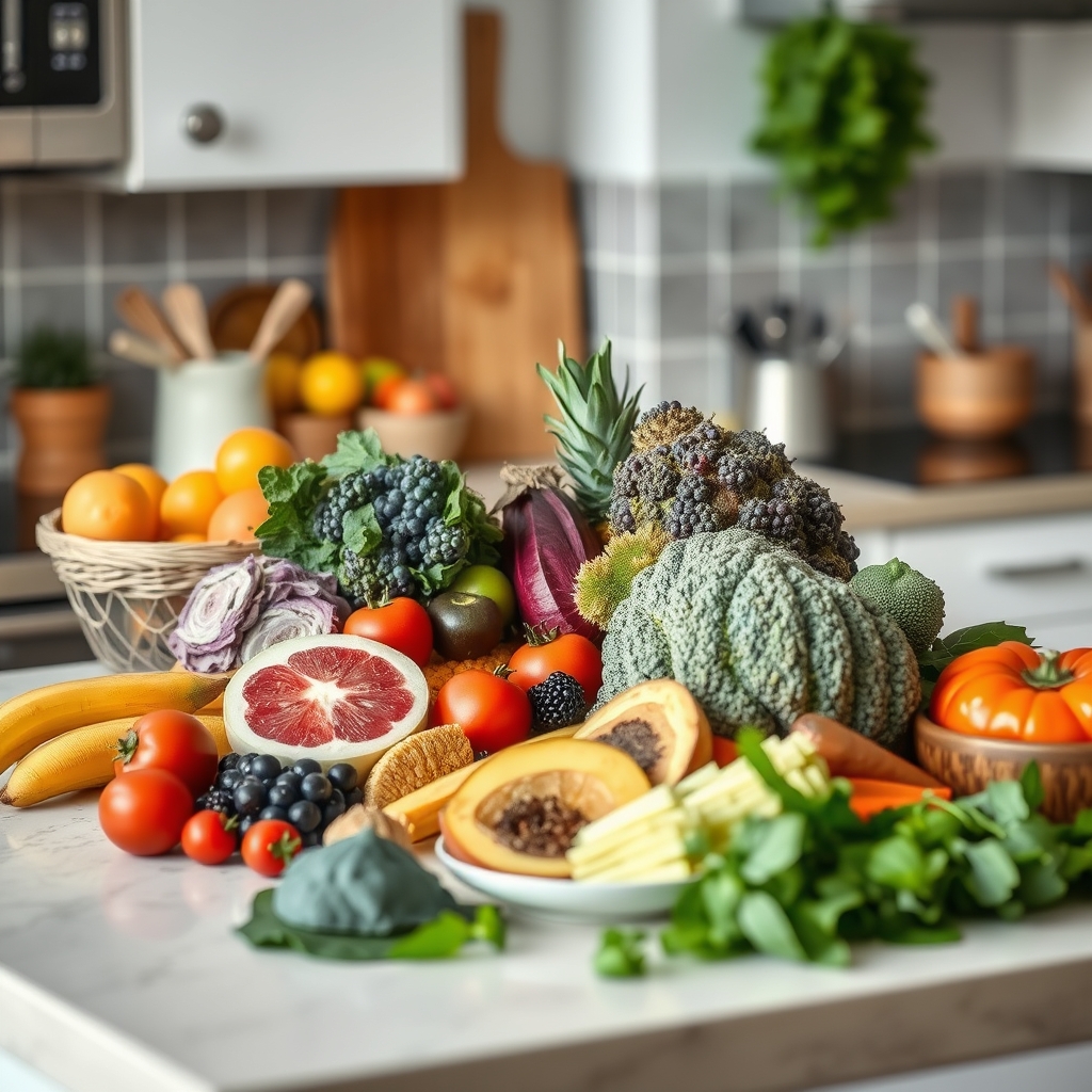 Healthy postpartum meal ingredients
