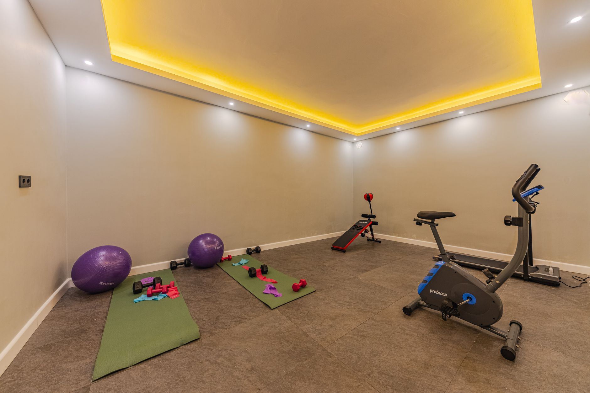 Home gym set up for postpartum weightlifting