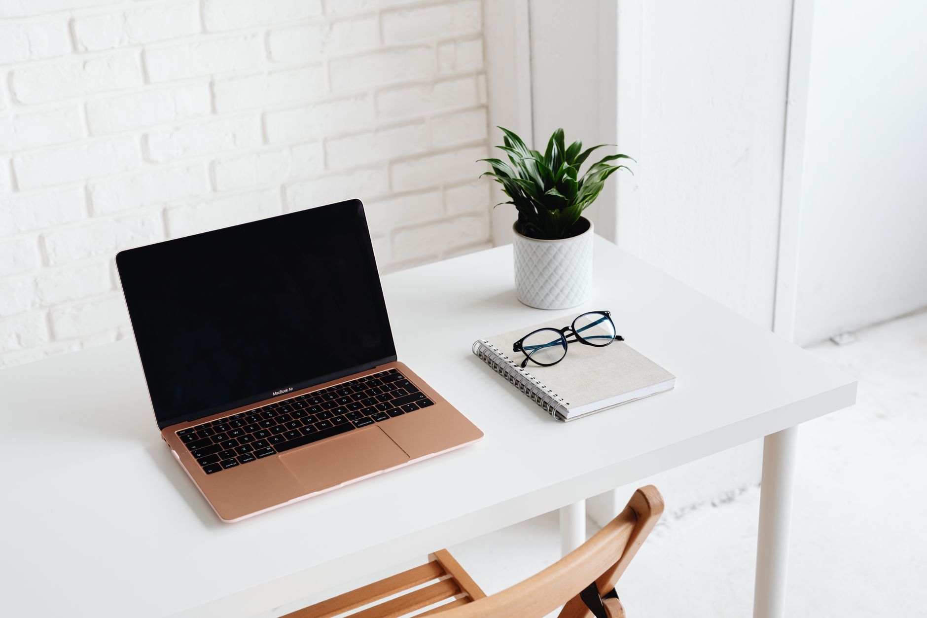 Home office set up for virtual meeting