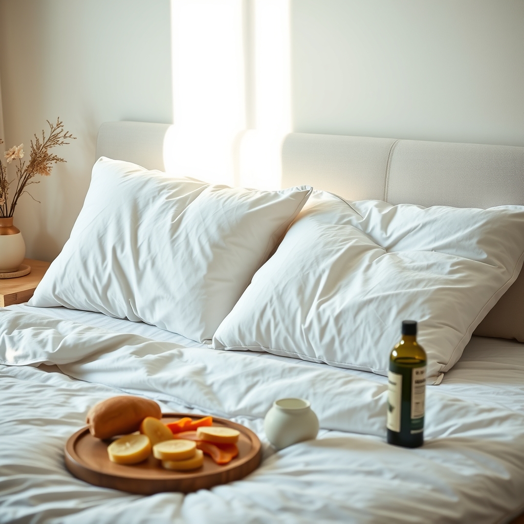 Bedroom set up for comfortable third trimester intimacy