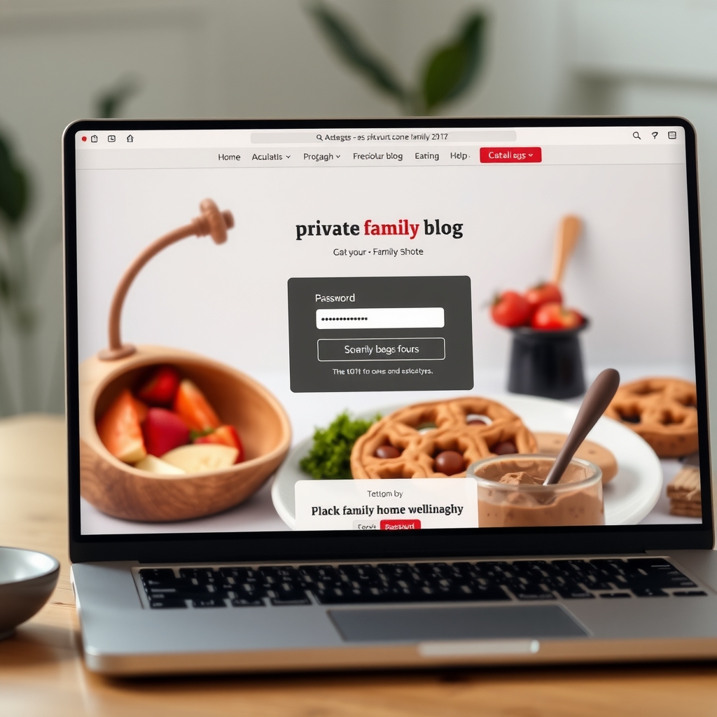 Private family blog login page