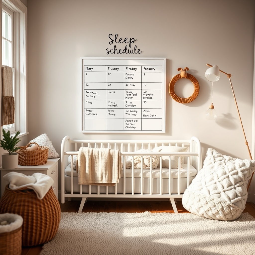 Nursery schedule board