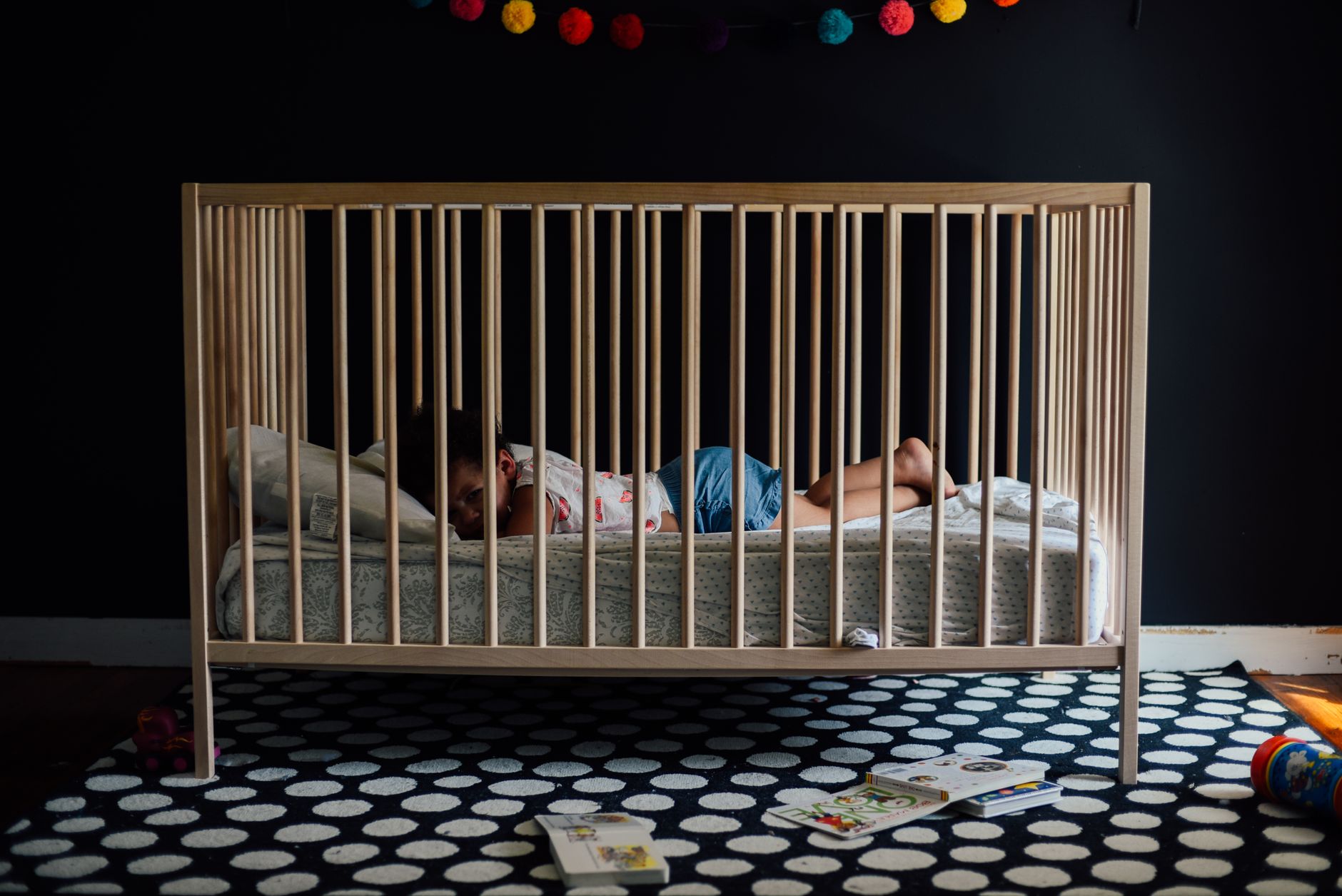 Safe crib setup for tummy sleep