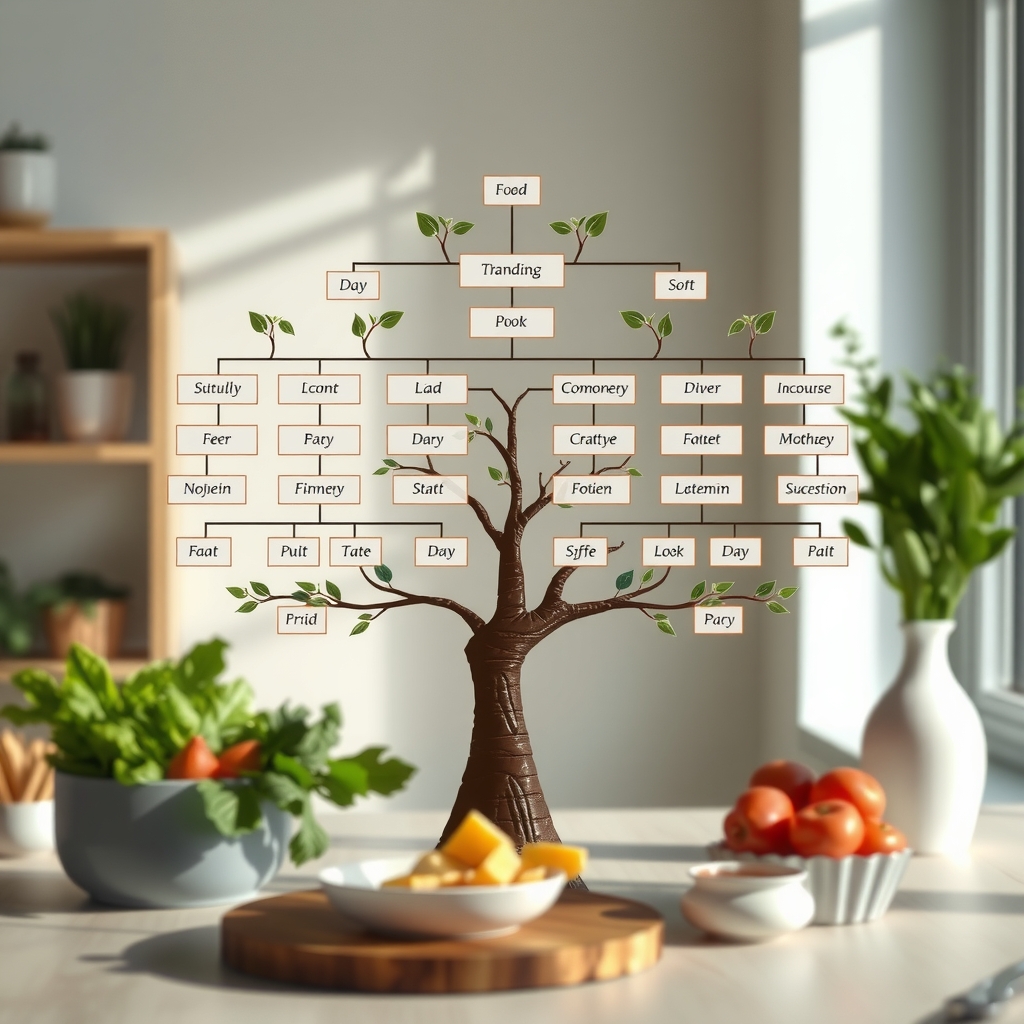 Illustration of a family tree with legal document icons, representing guardianship and estate planning.