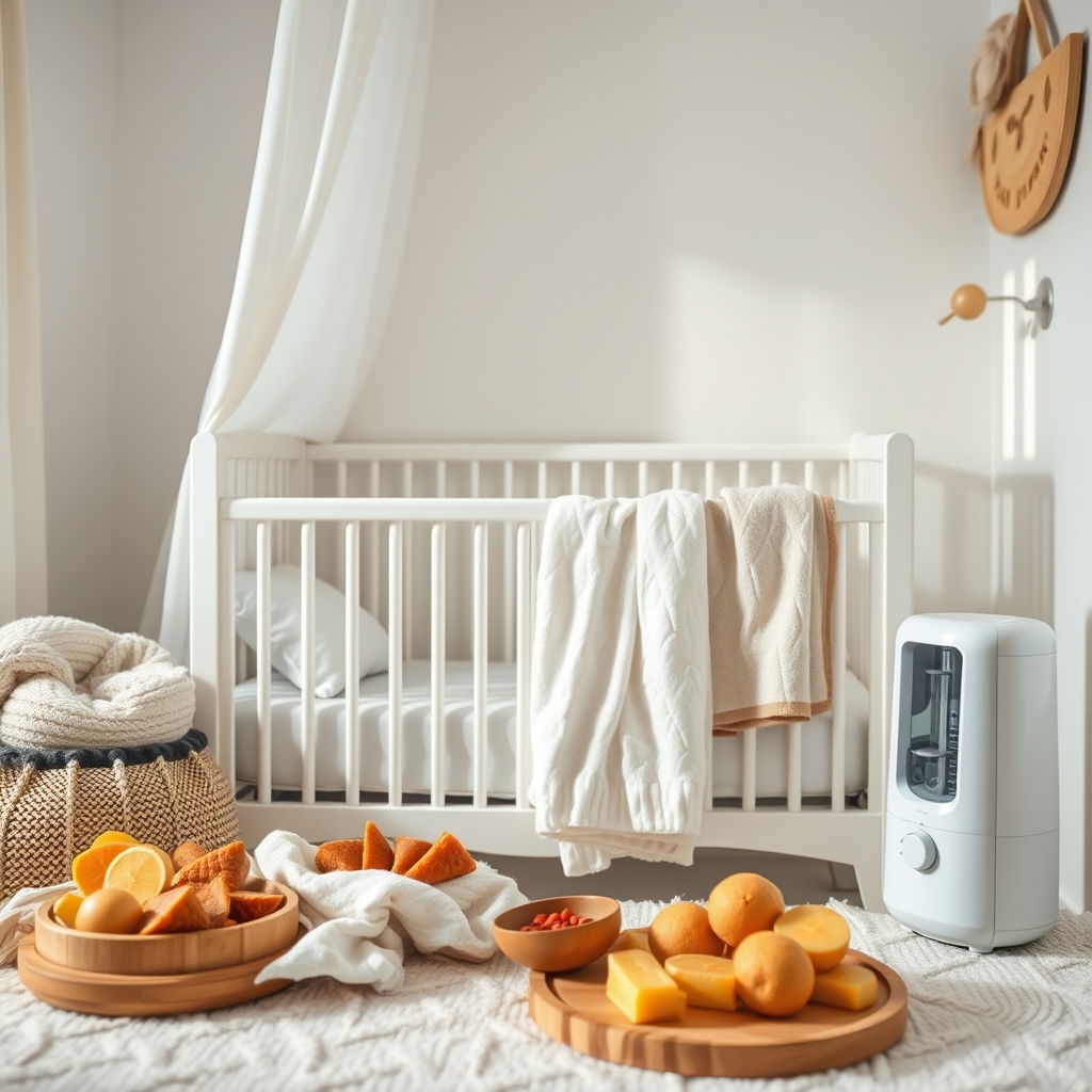 Winter-ready nursery with humidifier