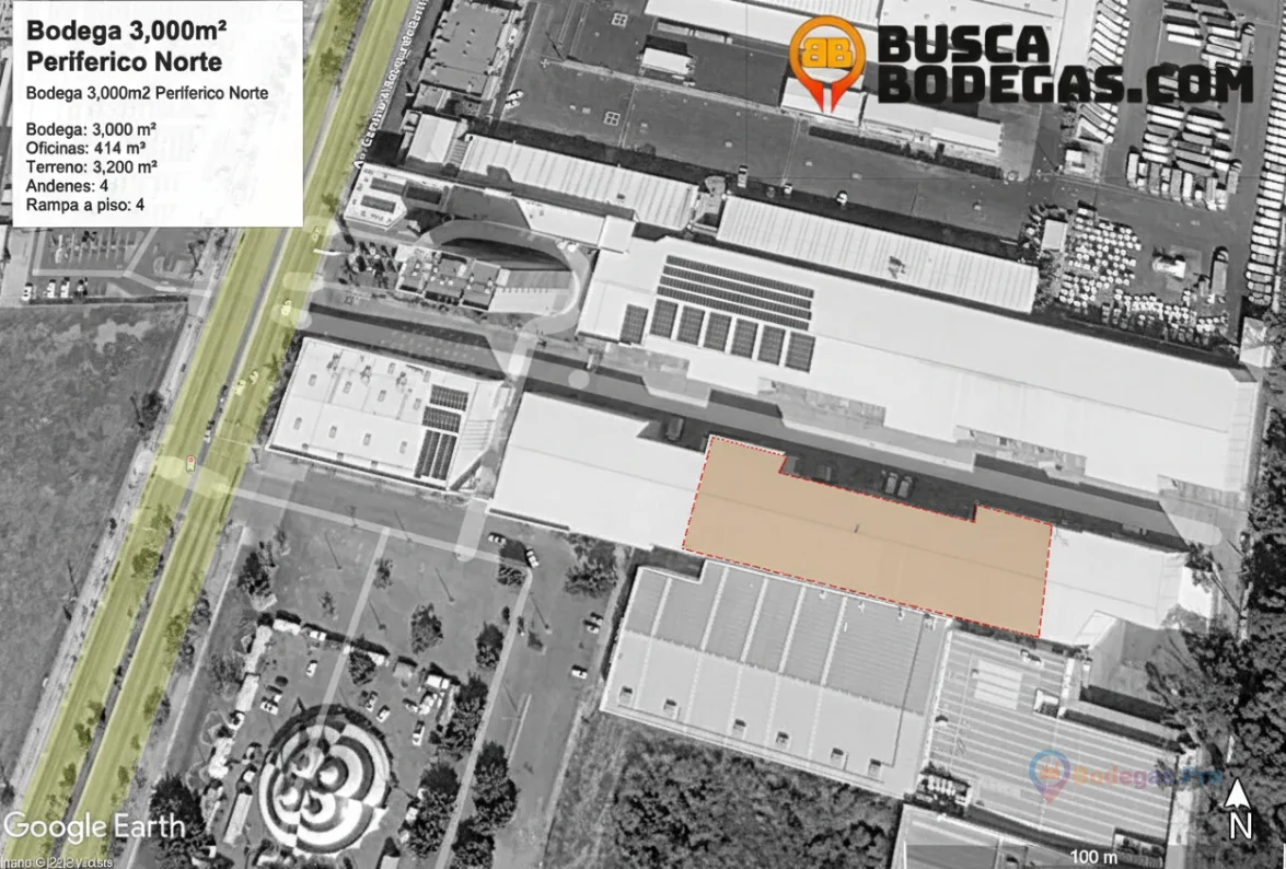 Bodega 3,400m2 en Renta en Parque Industrial Norte, Zapopan