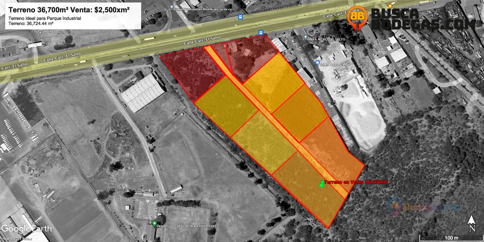 Terreno Industrial Estratégico 3.6Has en Venta - Corredor El Salto, Guadalajara