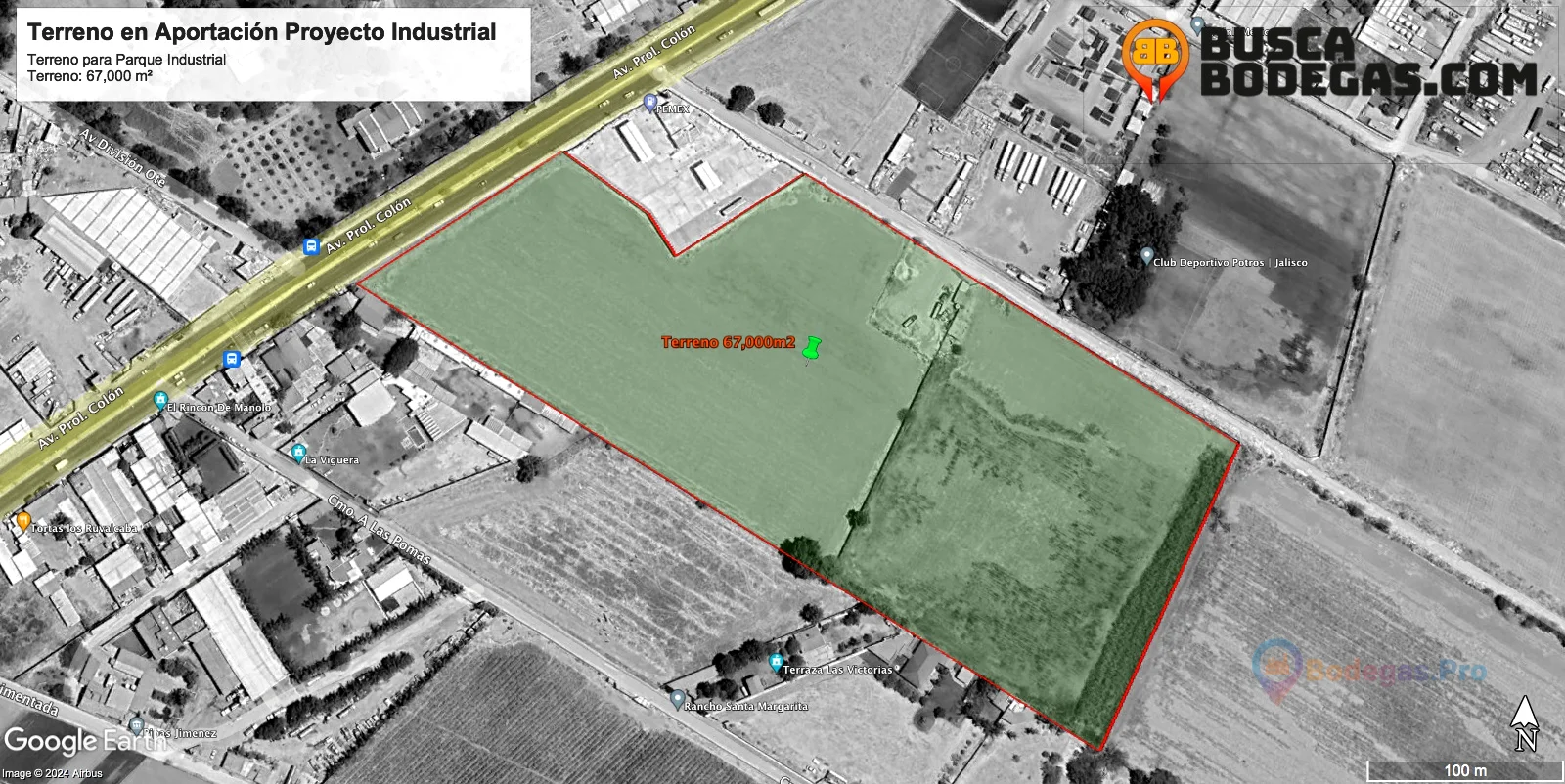 Terreno Industrial en Venta, camino real a colima, en Tlaquepaque, 67,000 m2