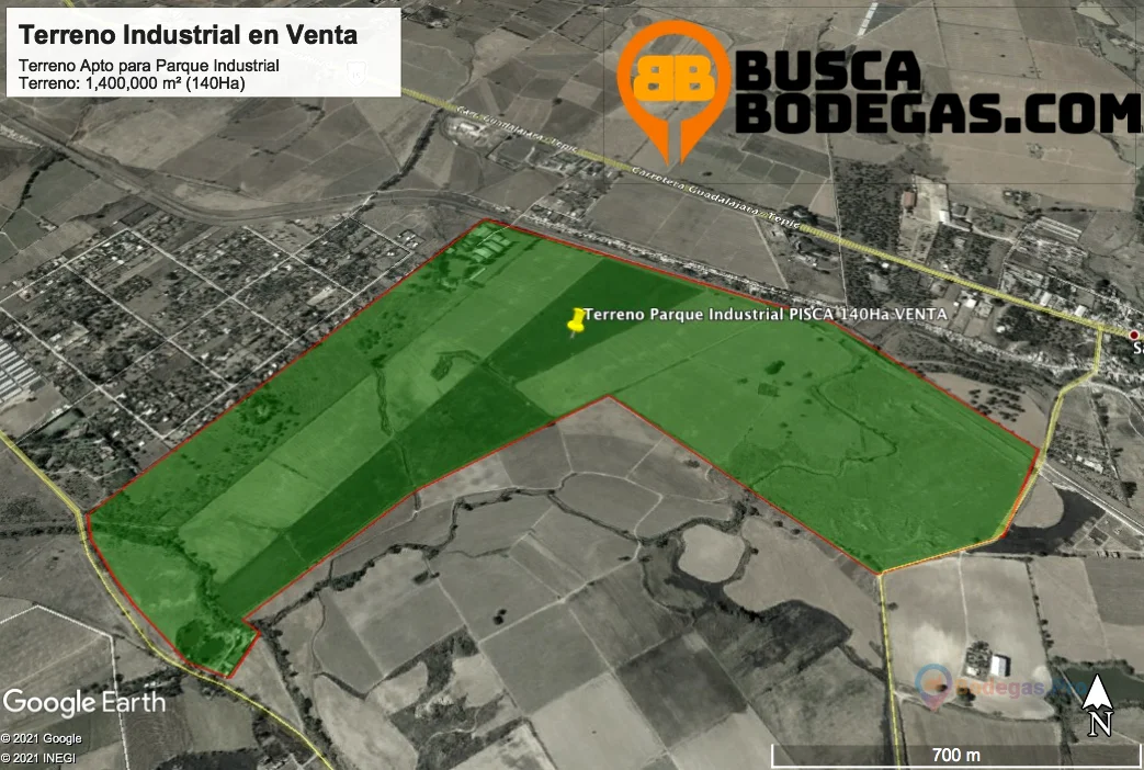 Terreno Estratégico de 140 Hectáreas para Desarrollo de Parque Industrial en Santa Cruz del Astillero, Jalisco