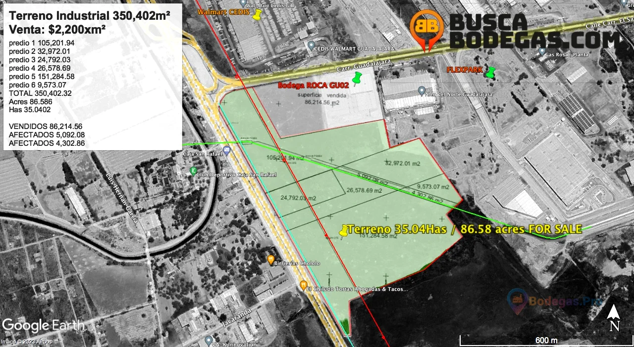Terreno Industrial de 35.97 Hectáreas Estratégico Junto a Walmart en El Salto, Jalisco