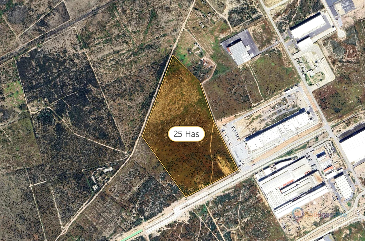Oportunidad de Terreno 25Has en Venta dentro del Parque Interpuerto Monterrey, Salinas Victoria, N.L.