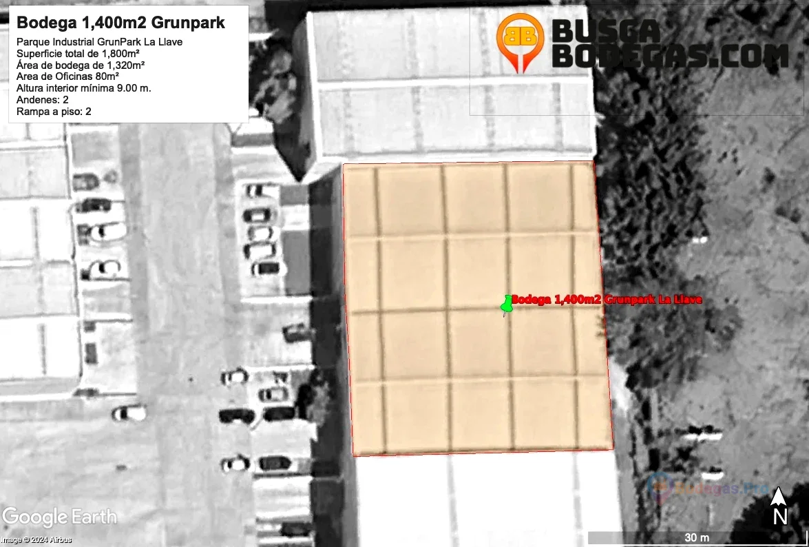 Bodega Industrial Premium en Renta, 1,400m² en GrunPark La Llave, San Pedro Tlaquepaque, Jalisco