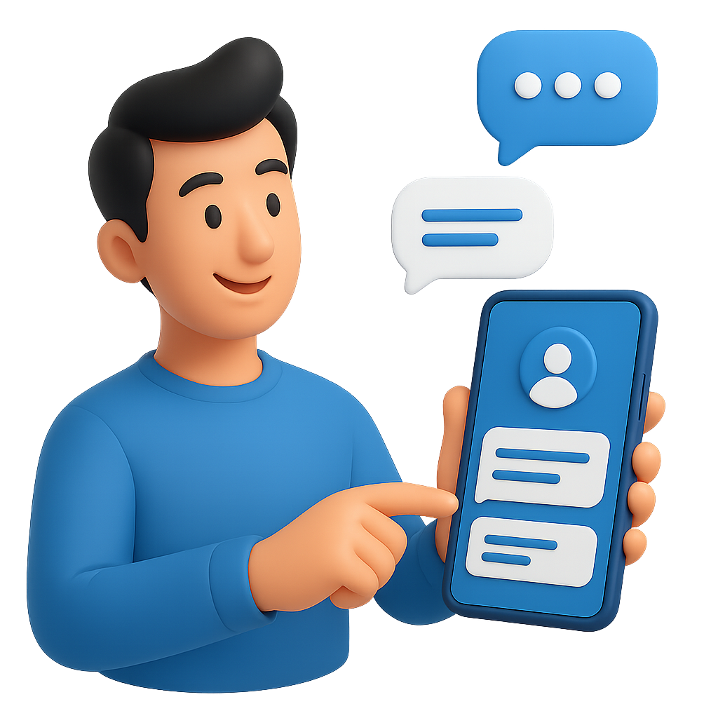 Chat interface with multiple conversations