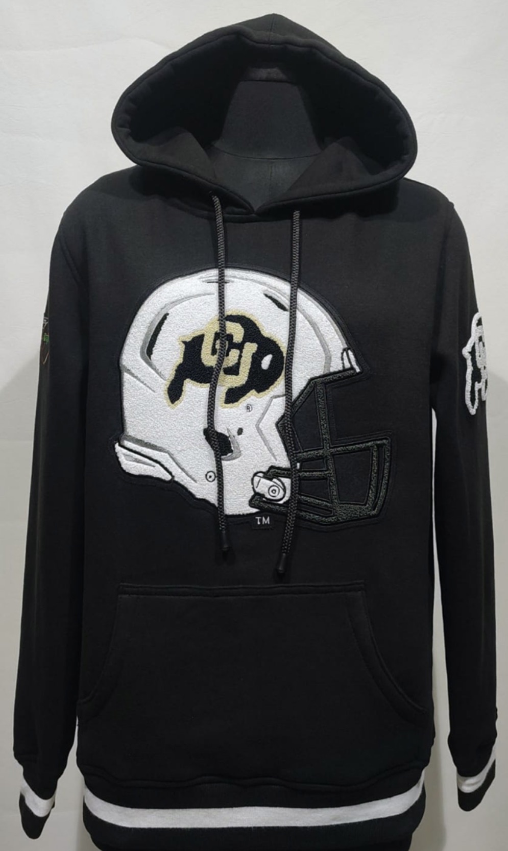 CU Black  Football Helmet Hoodie