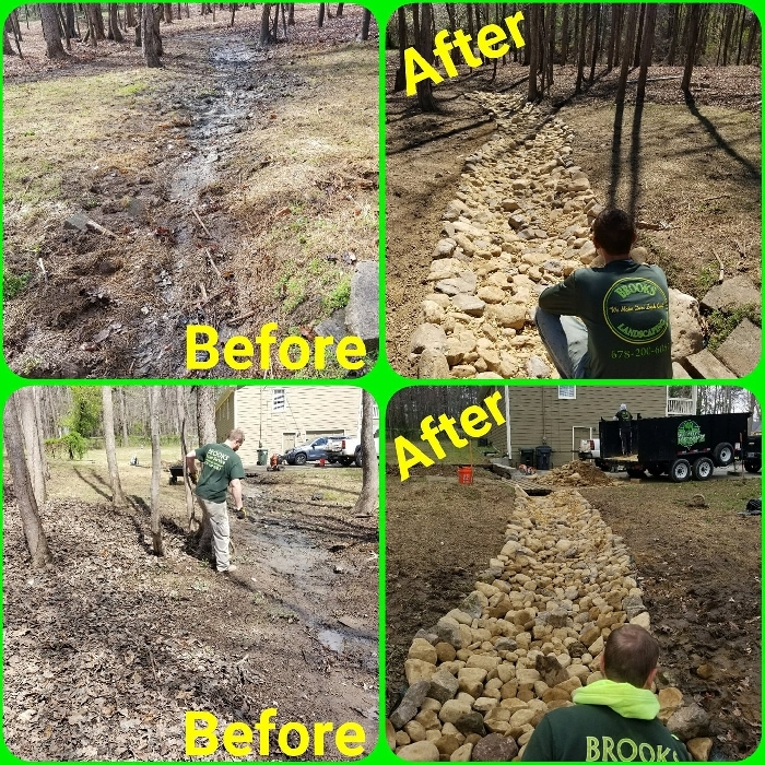 Dry Creek Bed Installation 