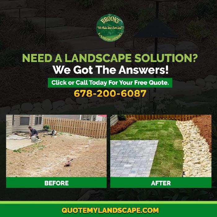 Before and After Paver Patio with Dry Creek Bed