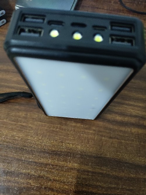 Solar charger power bank battery with LED light