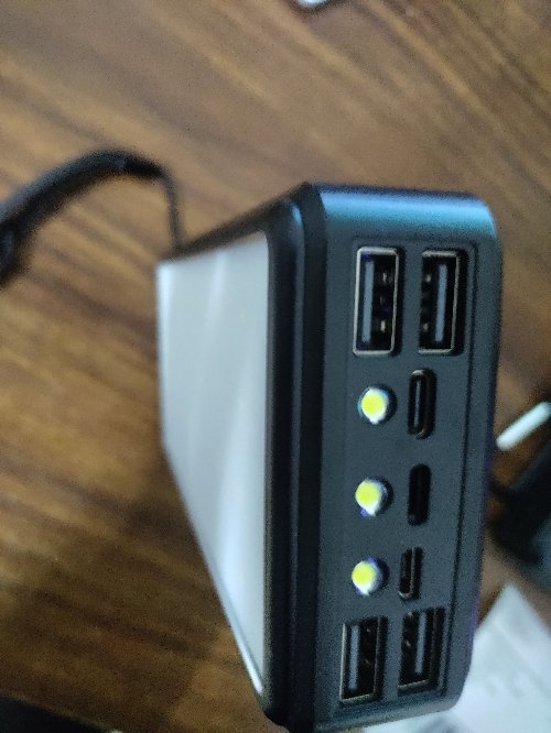 Solar charger power bank battery with LED light