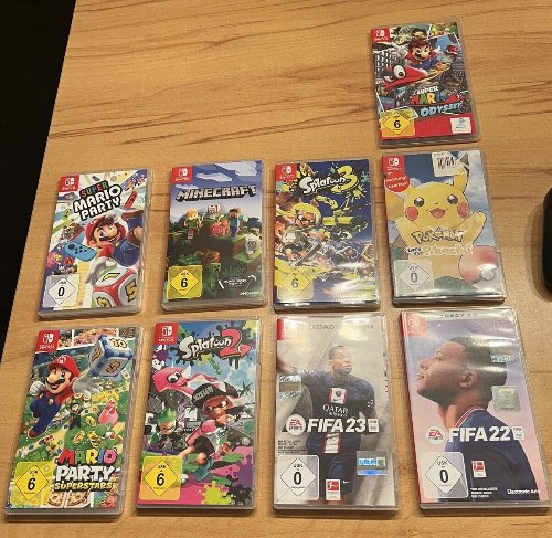 Switch Oled Mega Paket! 9 Spiele, 4 Joy, Pro Contr.,