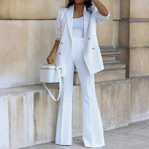 Size: S 1Set Women Suite Outfit Stylist Elegant Women Blazer