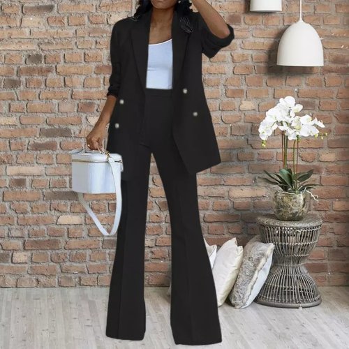 Size: S 1Set Women Suite Outfit Stylist Elegant Women Blazer