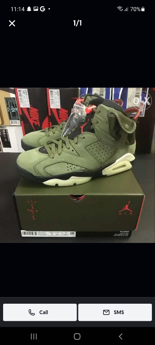 Original jordan 6 cactus Jack "olive"