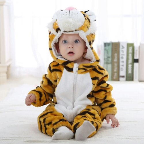 Baby Rompers Winter Costume Flannel for Girl Boy Toddler Infant