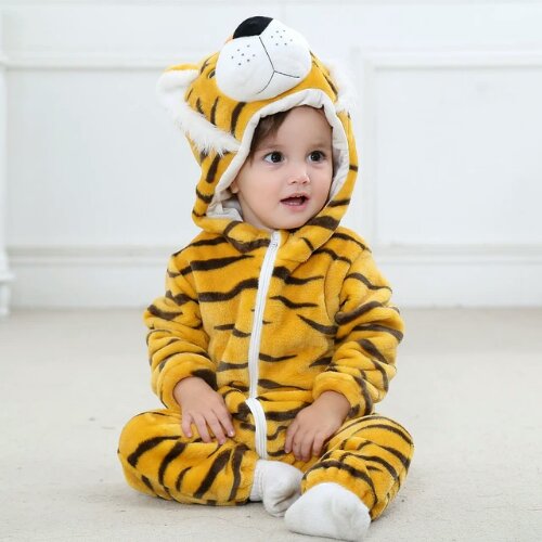 Baby Rompers Winter Costume Flannel for Girl Boy Toddler Infant