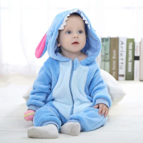 Baby Rompers Winter Costume Flannel for Girl Boy Toddler Infant