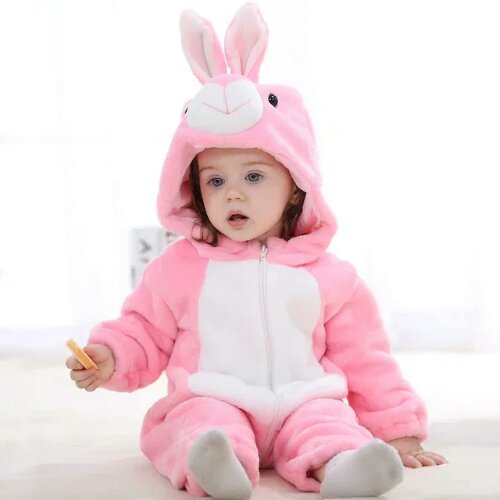 Baby Rompers Winter Costume Flannel for Girl Boy Toddler Infant