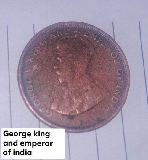 George king and emperor of india - 1928 Ceylon ONE