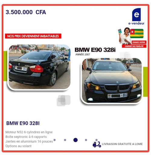 BMW E-90 328i Moteur N52 6 cylindres en ligne Boite