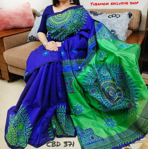 Dhupian Block Saree Product Description. ব্লাউজ পিস নেই। দৈর্ঘ্য: 12