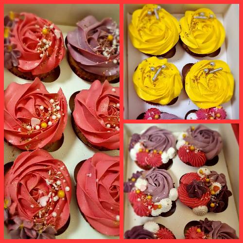 6 cupcake del color que quieras sabor vainilla y chocolate