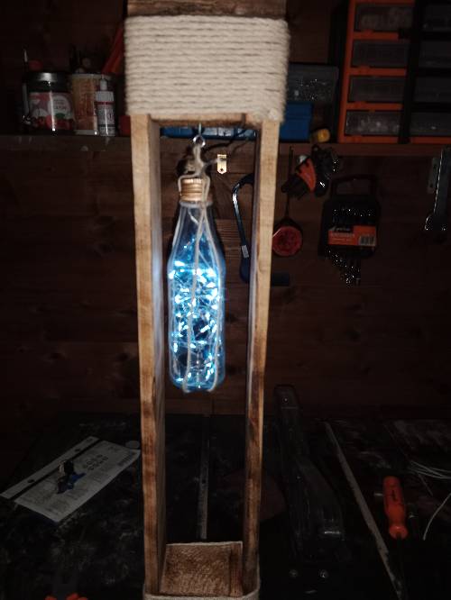 Lampada a led fatta con pancale per info 3477841224