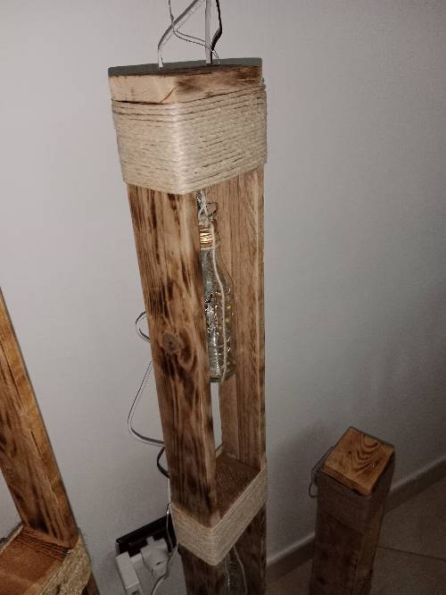 Lampada a led fatta con pancale per info 3477841224