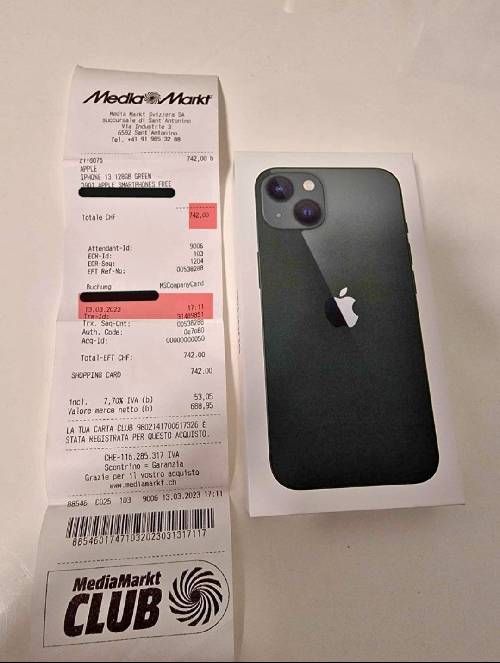 Zu verkaufen, iPhone 13 Neu, versiegelt mit 1 Jahr Garantie.