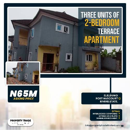 2 bedroom terrace apartment for ! Both land and properties