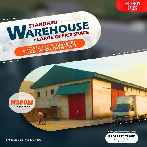 Standard warehouse plus large office space @ Akwa Ibom State