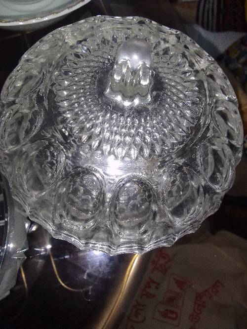 Dry fruits bowl with cover very beautiful no damages