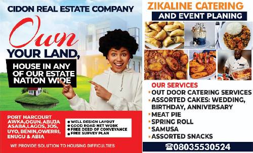 ZIKALINE CATERING PROVIDES YOU QUALITY OUT DOOR CATERING SERVICE, SPECIALIST