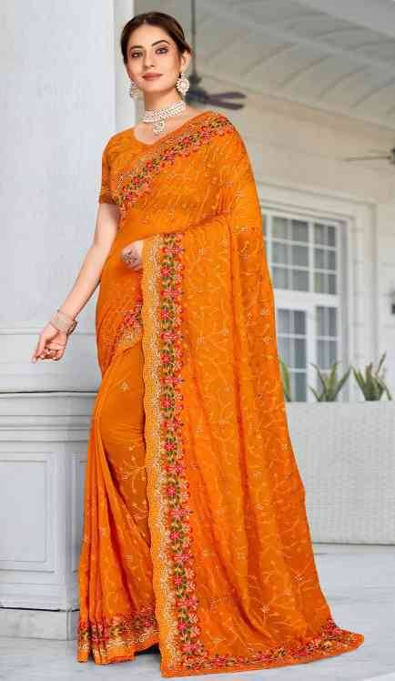 Product type: Saree Fabric: Indian Georgette Length: 6mtr Blouse: Unstitch
