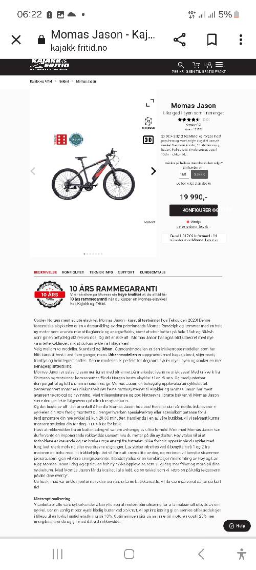 Momas jason 20 modell BILLIG .Den er rett å slett