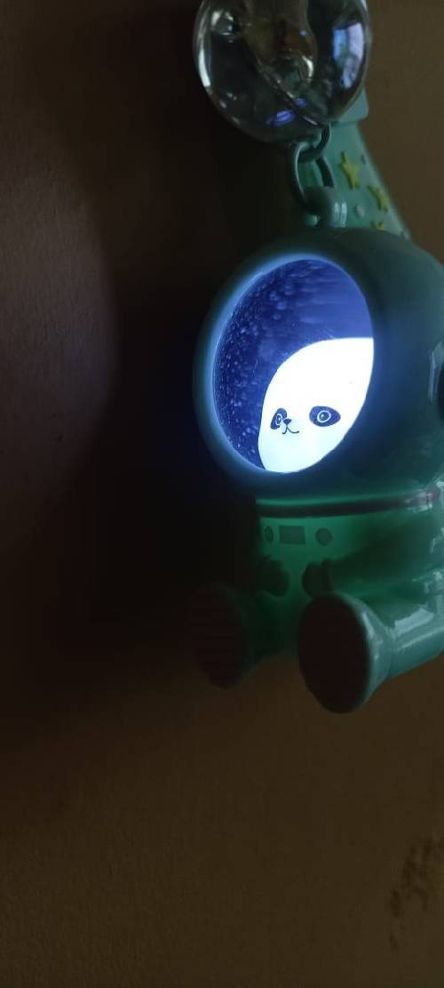 Oso astronauta con luces